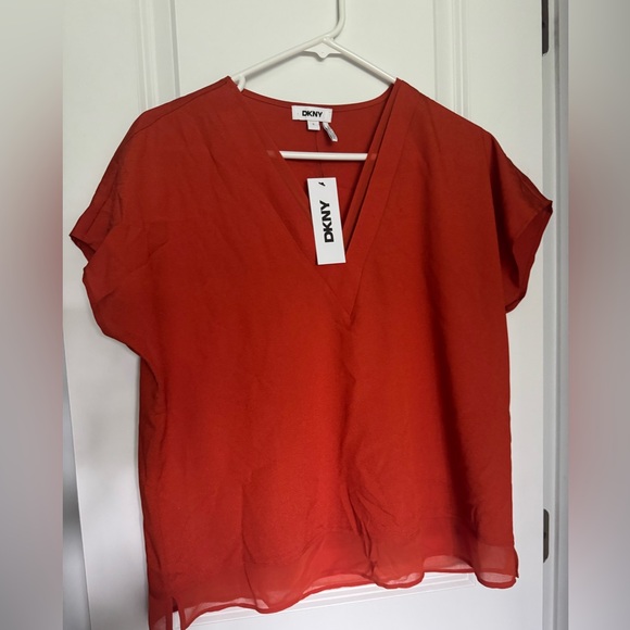 DKNY V-Neck Blouse - Picture 1 of 2